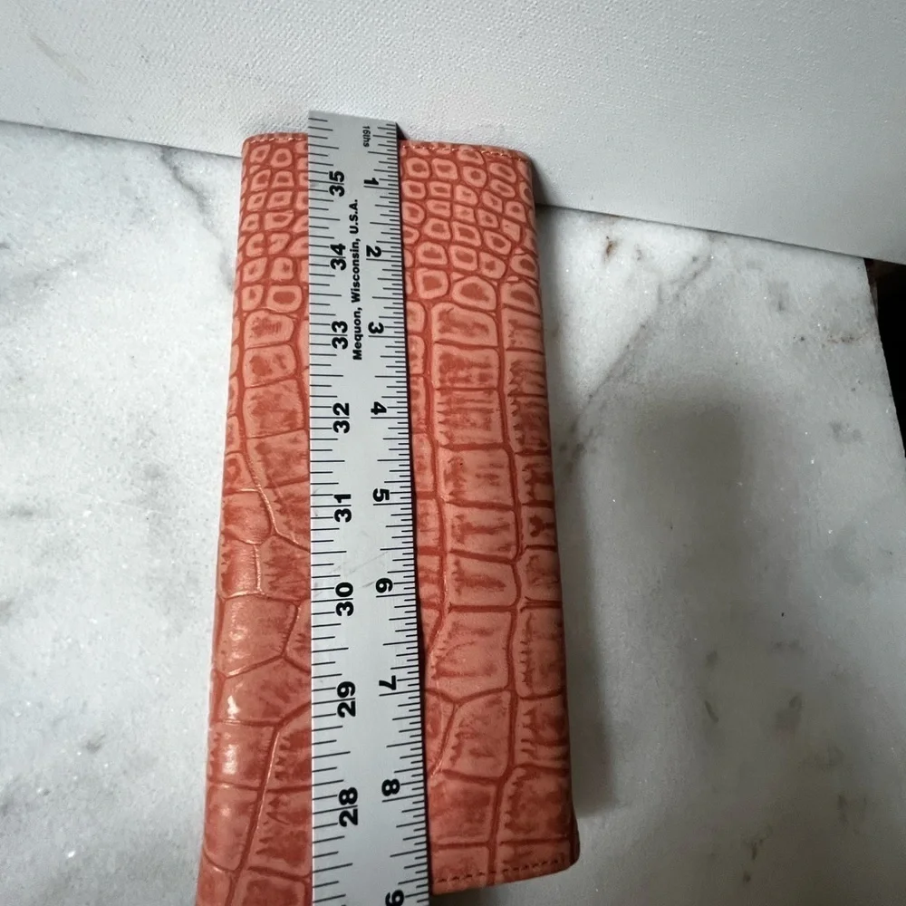 Tommy Bahama Terracotta Crocodile Embossed jewelry travel case